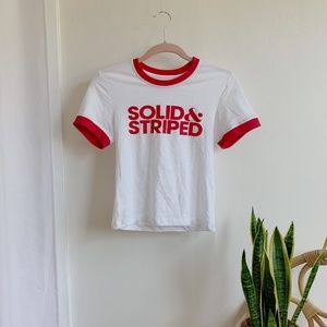 NWOT! Solid & Striped Ringer Tee!